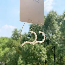 MWsonya корейские новые милые Полые металлические серьги-кольца в форме сердца для женщин элегантные жемчужные Букле д 'ореиль вечерние Oorbellen ювелирные изделия