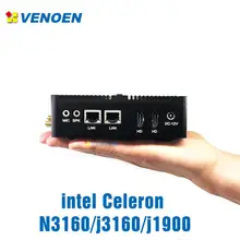 Четырехъядерный Мини ПК Windows Celeron N3160 J3160 J1900 Dual LAN Мини компьютер intel HD graphics MSATA SSD HTPC неттоп Barebone