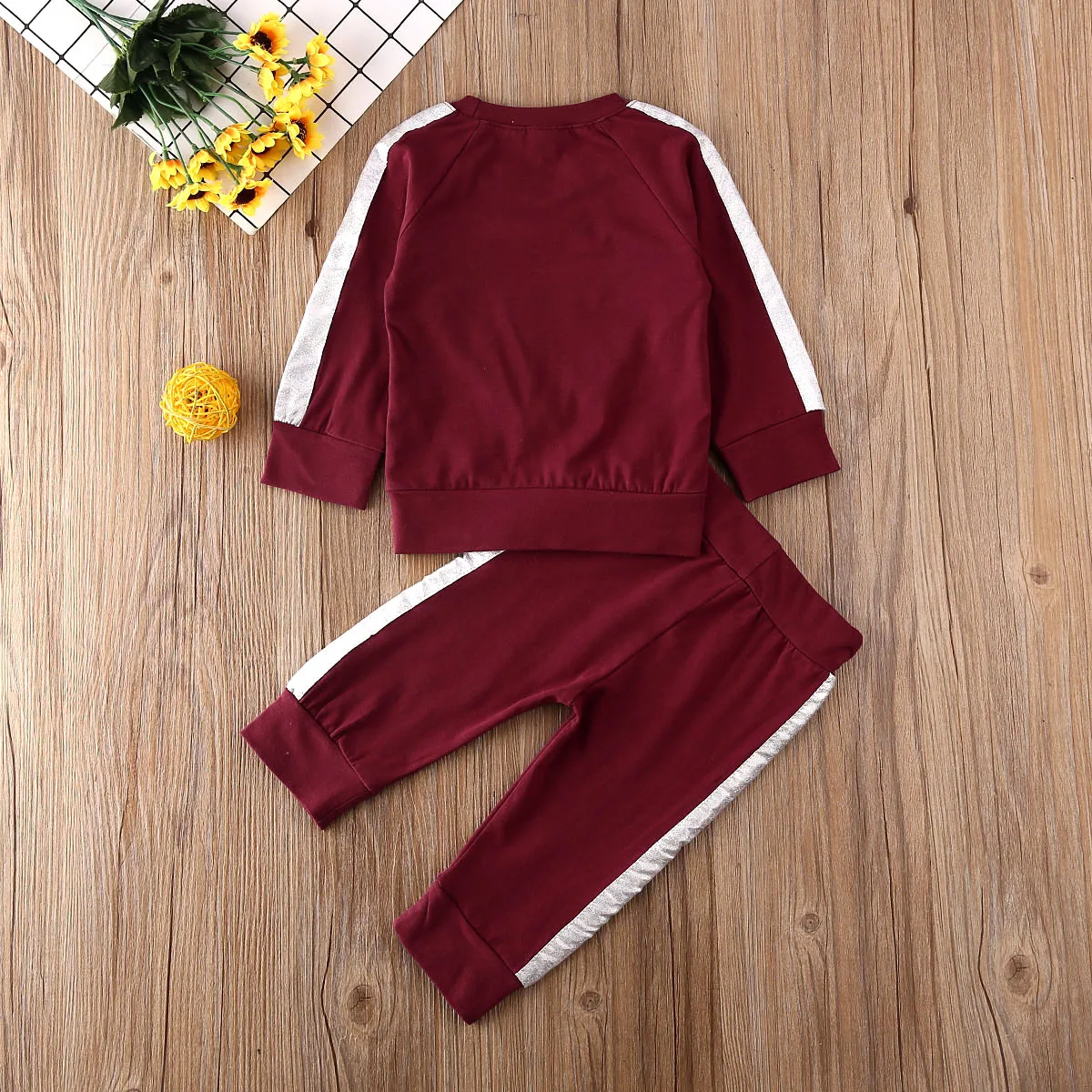 Комплект хлопковой одежды для новорожденных девочек, топ с сердечком, полосатые штаны, леггинсы, комплект хлопковой одежды из 2 предметов