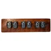 6-Bit IV22 Fluorescent Tube Digital Tube Clock Temperature Dispaly DIY Retro Creative gift Desktop Ornaments Solid Wood Shell 5