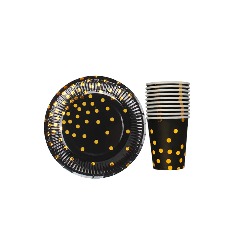 cup plate 20pcs 1 комплект одноразовая посуда бумажная тарелка чашка для душа ребенка дети с днем рождения Рождество Свадьба для украшения дома поставки - Цвет: cup plate 20pcs