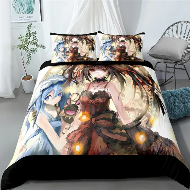2 3 Piece Anime Girl Bedding Set Custom Sexy Lady Bed Linen Set Girls Boys Bedroom Decor Double Full Queen King Bedspread Bedding Sets Aliexpress