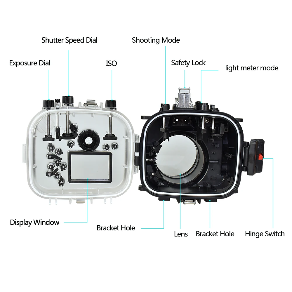 Водонепроницаемый чехол для камеры Fujifilm X-T2 18-55 мм чехол для объектива для подводного плавания 40 м аксессуары для камеры