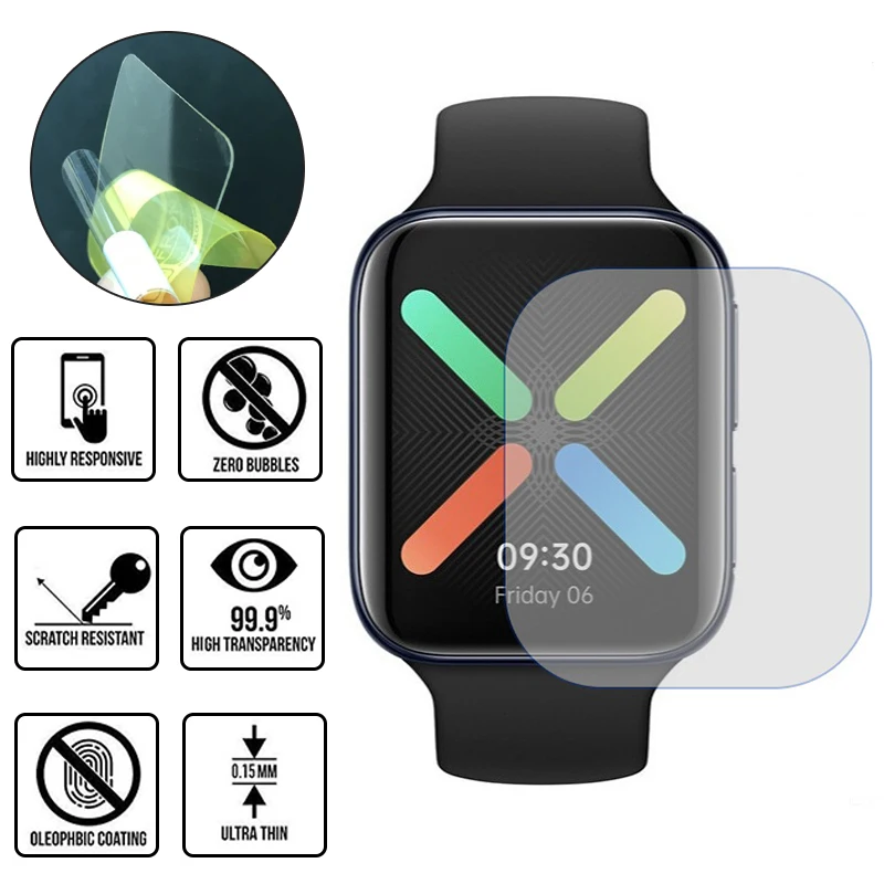 Pellicola Salvaschermo Per Oppo Watch 41Mm E 46Mm Smartwatch Tpu Protettivo Accessori Per Protezioni Antigraffio Trasparenti