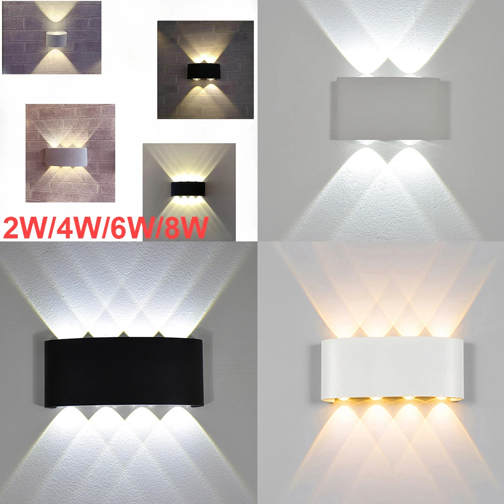 

Sale 2020 LED Wall Light 2/4/6/8W Waterproof LED Wall Sconce Up Down Lamp for Living Room Bedroom Hallway Staircase Corridor D30