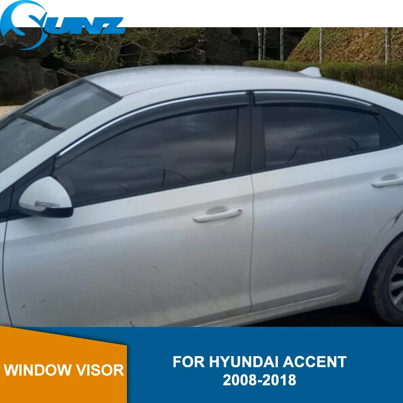 Оконный козырек для HYUNDAI Accent 2008- боковое окно дефлекторы дождевик для HYUNDAI Accent 2008- SUNZ