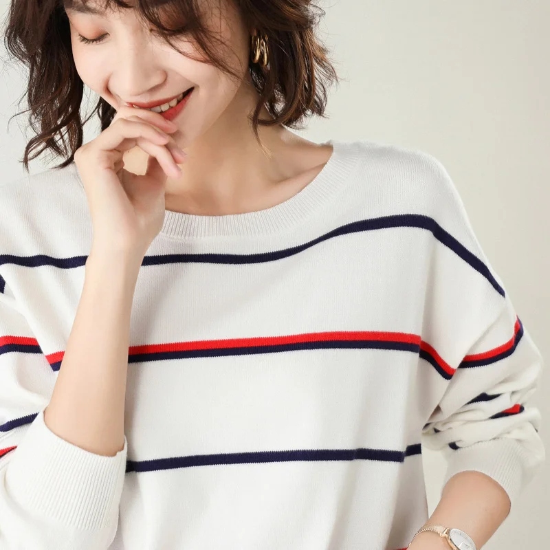 Nuevo Sueter de mujer Sueter de cachemir Sueter de mujer suelto moda otomino e invierno cuello redondo jersey Улучшенный