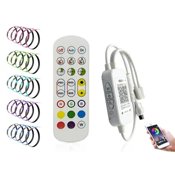 

1 set 24-key Smart APP Bluetooth Remote Controller with Music Button for 5-24V LED Strip Light Lighting Accessories WWO66