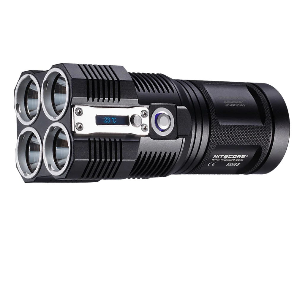 NITECORE TM26 Led 4000 люмен 454 м расстояние Oled дисплей поиск перезаряжаемый фонарик+ 18650 батарея+ NHM10