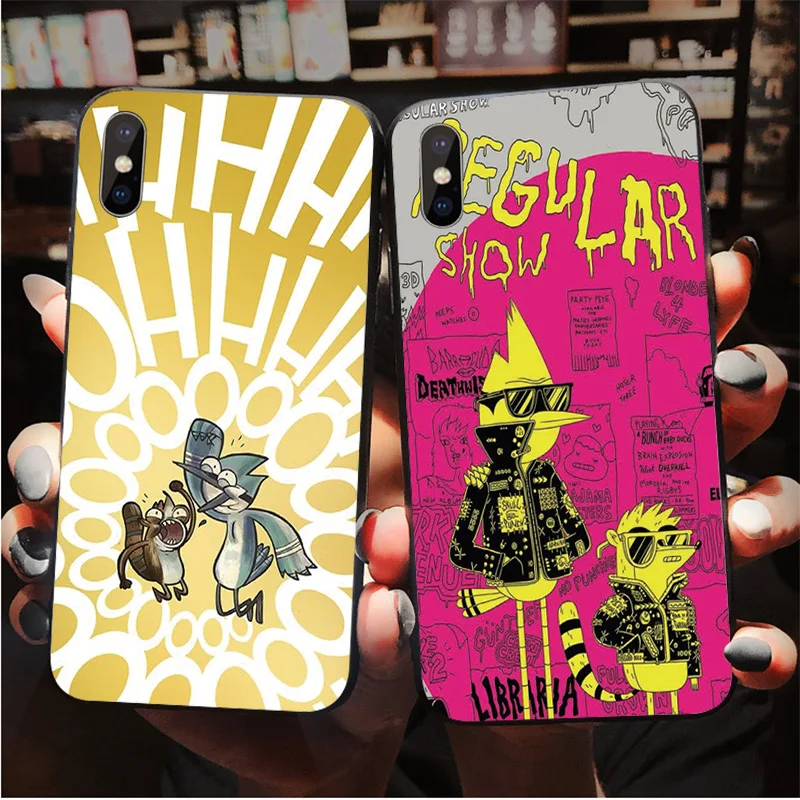 

HOUSTMUST Cute funny cartoon Regular Show soft phone cover for iphone x xr xs 11 pro max 7 8 6s 6 plus case 10 5s se 5 TPU shell
