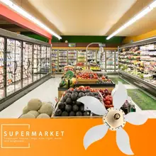 75 Вт E27 одиночное давление 165-265 в/широкое давление 85-265 в деформируемый светодиодный светильник для гаража лопасть вентилятора регулируемый угол потолочный светильник