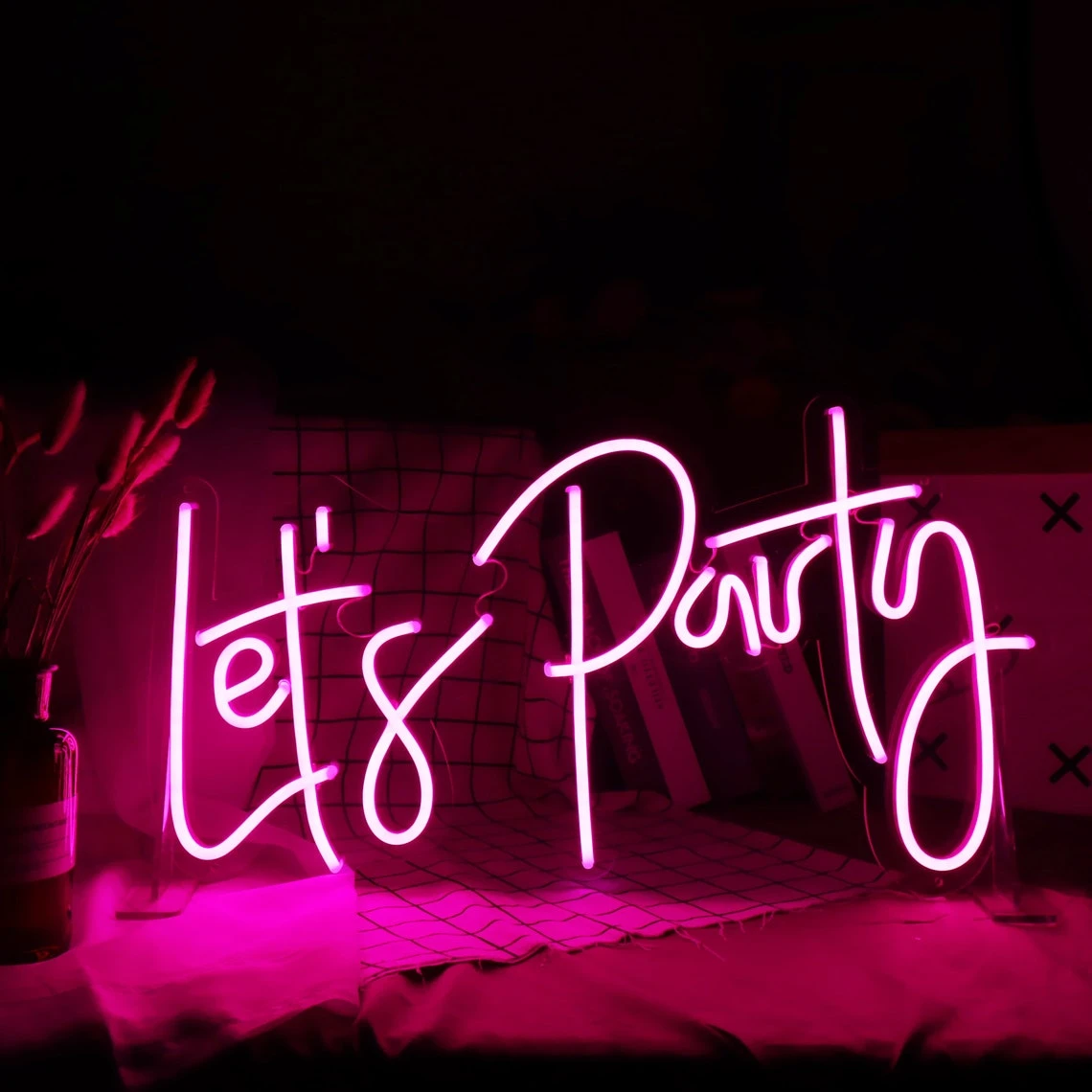 USB Let's Party Personalized Custom Led Neon Signs Wall Decor for Room  Birthday Christmas Party Bar Background Neon Light|Neon Bulbs & Tubes| -  AliExpress