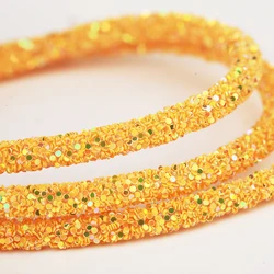 Sparkling Glitter Rhinestones & Sequins Trim for DIY Decoration and Crafts (Gold)
