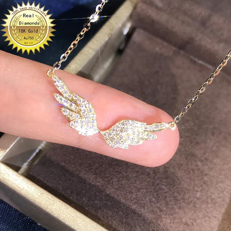

Ожерелье из настоящего 18-каратного золота с бриллиантами natura 0.3ct, H-M014