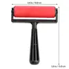 10cm Printmaking Rubber Roller Soft Brayer Craft Projects Ink and Stamping Tools (Red) ► Photo 2/6