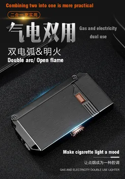 

Personalized creative charging and inflatable dual-use usb electronic lighter arc pulse lighter gift