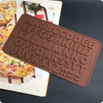 

48 Alphabet Letters Dots Hyphen Waffle Mould Non-stick Silicone Chocolate Mould Fondant Jelly Mold Cake Baking Kitchen Tool