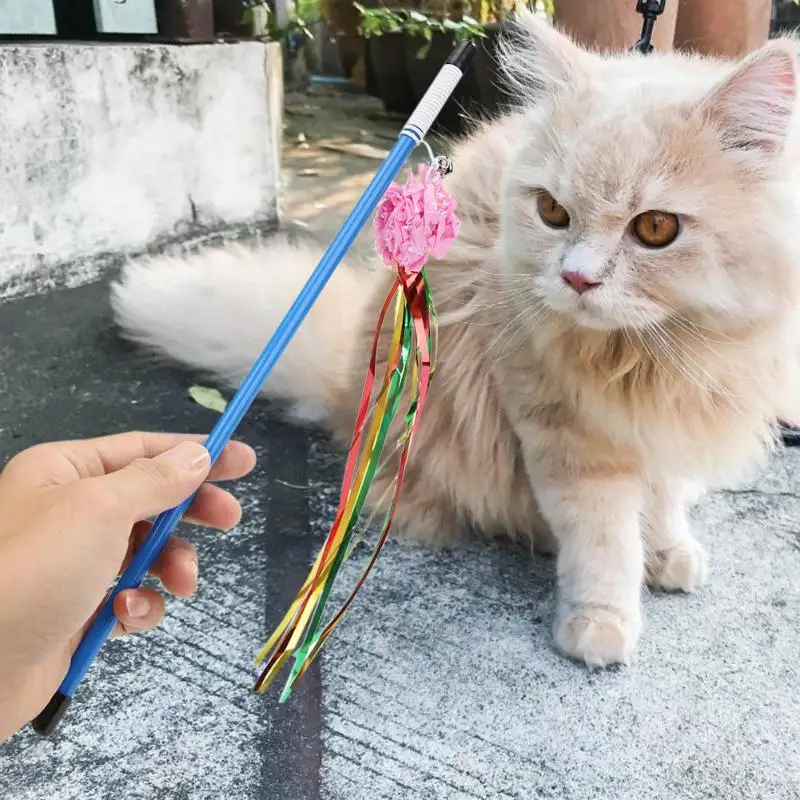 Кошки игрушка кольцо бумажный шар кошка палочка тизер палочка котенок интерактивные игрушки