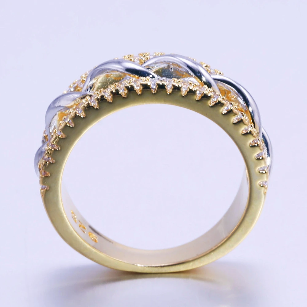 LOREDANA lady fashion micro- inlaid zircon creative closed cycle style metal ring.Multicolored ornament suits party wedding