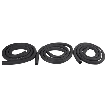 

3 Pcs 6mm x 9mm Rubber Plastic Heat Insulated Pipe Black for Air Conditioner