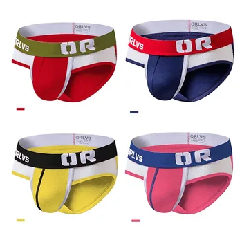 

4Pcs Sexy Men Underwear Cotton Male Briefs Breathable Qucik-Dry Man Underpants Bikini Slip Homme Panties Low Waist Gay Briefs