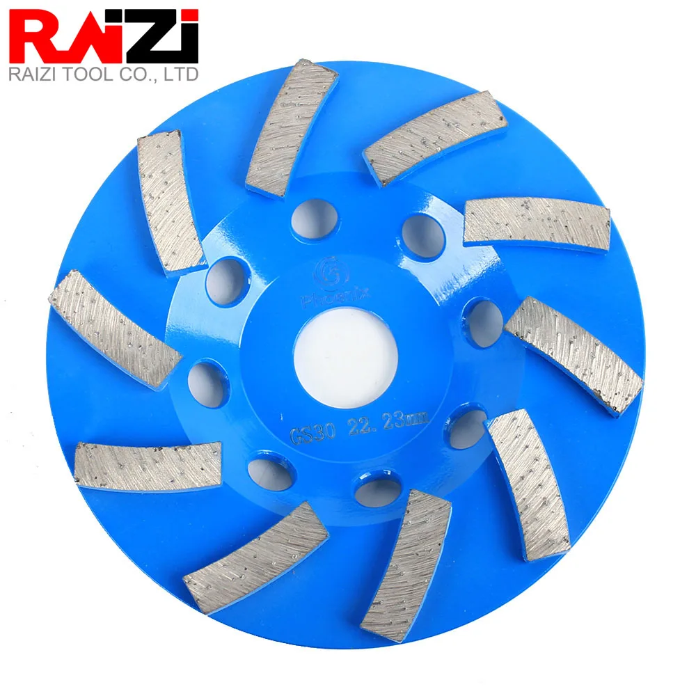 

Raizi 5,7inch Abrasive Radial Diamond Grinding Disc for Concrete 22.23mm Industial Angle Grinder Concrete Grinding Wheel Tools