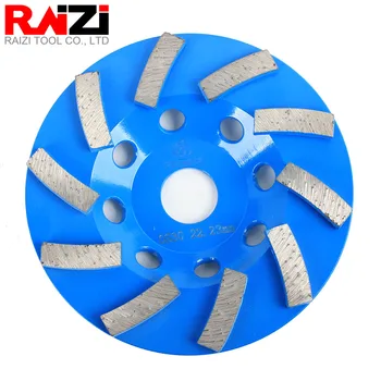 Raizi-disco abrasivo Radial abrasivo de 5,7 pulgadas para hormigón, amoladora angular industrial de 22,23mm, herramientas de muela de hormigón