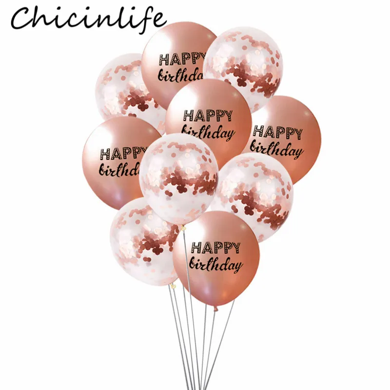Chicinlife 12 дюймовые латексные шары С Днем Рождения декор для дня рождения детей и
