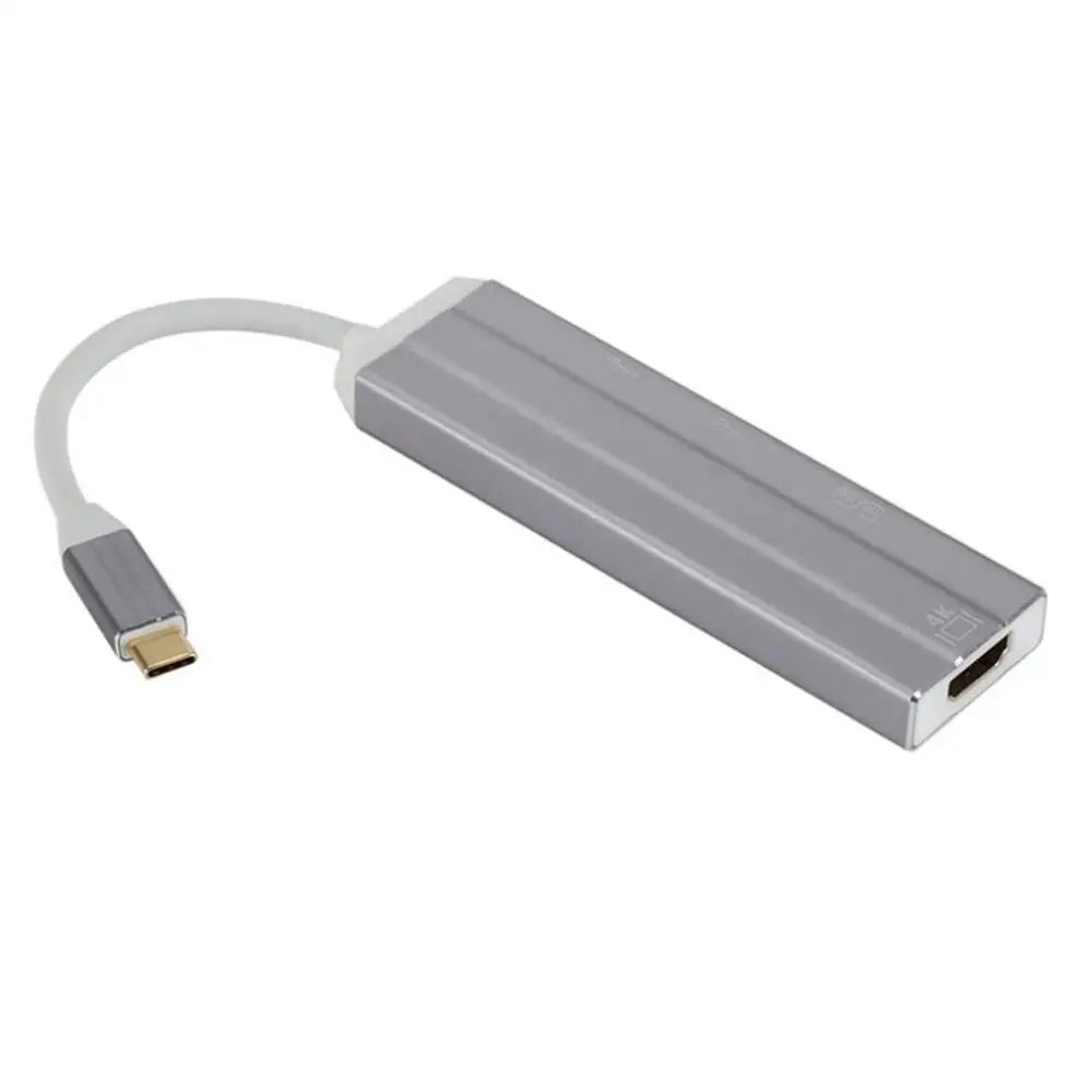 6 в 1 USB-C концентратор 4K HD видео аудио кабель адаптер Тип C к HDMI usb 3,0/usb 2,0 с SD/TF кардридер Тип C USB концентратор