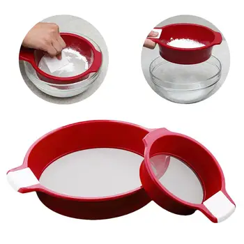 

Stainless Steel Fine Mesh Flour Sugar Sifter Sieve with Scraper Kitchen Tool