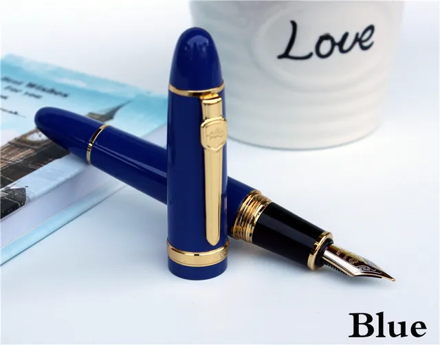 Jinhao X159 Stylo Plume Café # 8 Pointe Fine Garniture Dorée