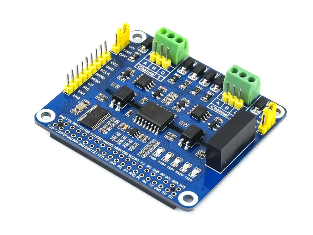 2-CH RS485 шляпа предназначена для Raspberry Pi SC16IS752+ SP3485 решение со встроенными цепями защиты стабильность/reliabilitysafety