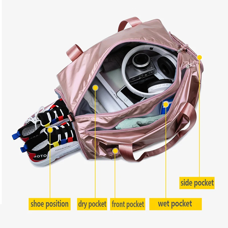 Swimming Bag Waterproof Gym Mat Bag Women Travel Handbags Waterproof Sport Handbags for Fitness Training Yoga Bolsa Sac De Sport