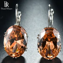 Bague Ringen стерлингового серебра 925 Eaaring 14*19 мм яйцевидной формы цитрин серебряные украшения с драгоценными камнями; женские вечерние Юбилей подарок
