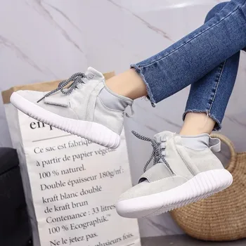 

Fashion Gray Sneakers Women Running Shoes Women Vulcanize Sports Shoes Soft Comfortable Zapatillas Mujer E15-94