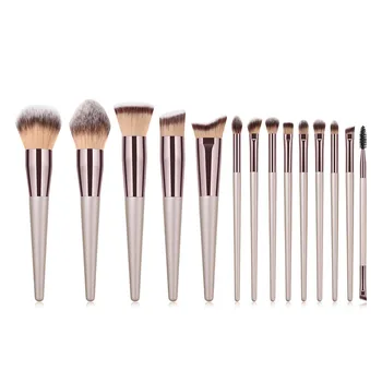 

Eyes Dancing 1 Set Champagne Makeup Brushes For Foundation Powder Blush Eyeshadow Brush Concealer Lip Eye Cosmetics Beauty Tools