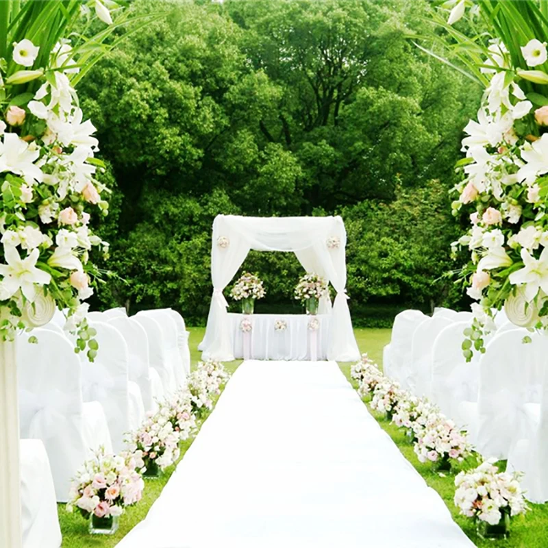 BeautifulWeddingDecorationWhiteCarpetPartyCeremonyBanquet
