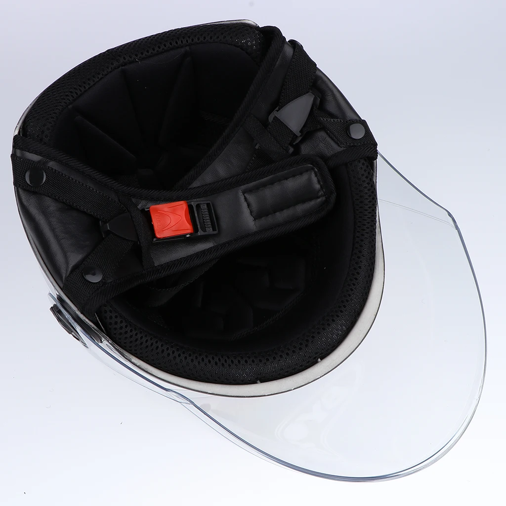 MagiDeal Motorcycle Helmet Single Shield Racing Helmet Hyaline Long Lens