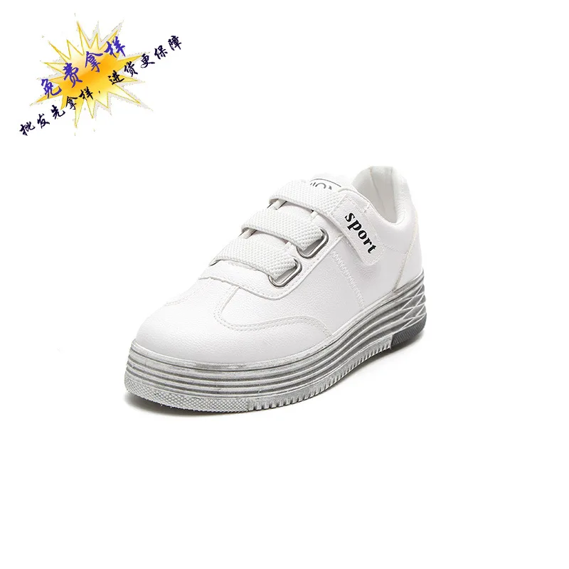 

Velcro White Shoes Female Spring Summer 2018 New Style Versatile Korean-style STUDENT'S Shoes Shell Head Shoes 6002