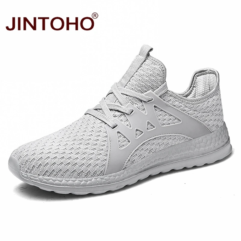 white JINTOHO/кроссовки унисекс; дышащая мужская спортивная обувь для бега; Легкая спортивная обувь; уличная женская спортивная обувь для бега - Цвет: white