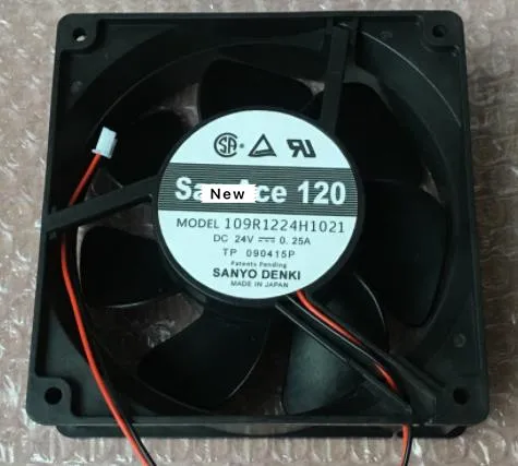 Для Sanyo Denki 109R1224H1021 Сервер охлаждающий вентилятор DC 24V 0.25A 120x120x38 мм 2 провод|Пульты