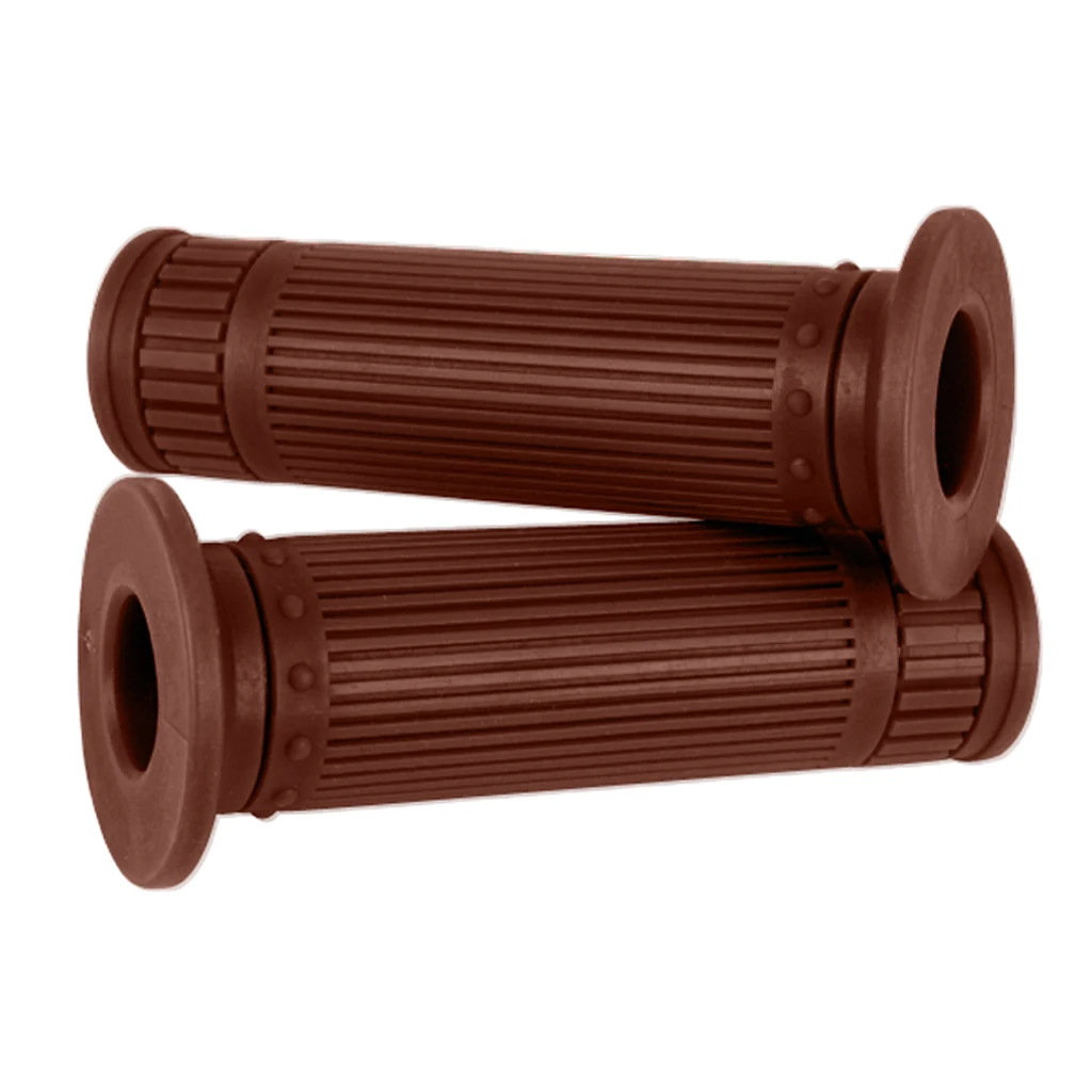 1 Pair Replacement 1'' 25mm Motorcycle Hand Grips, Antiskid Handlebar Soft Rubber Bar End Hand Rubber Motorcycle Hand Grips