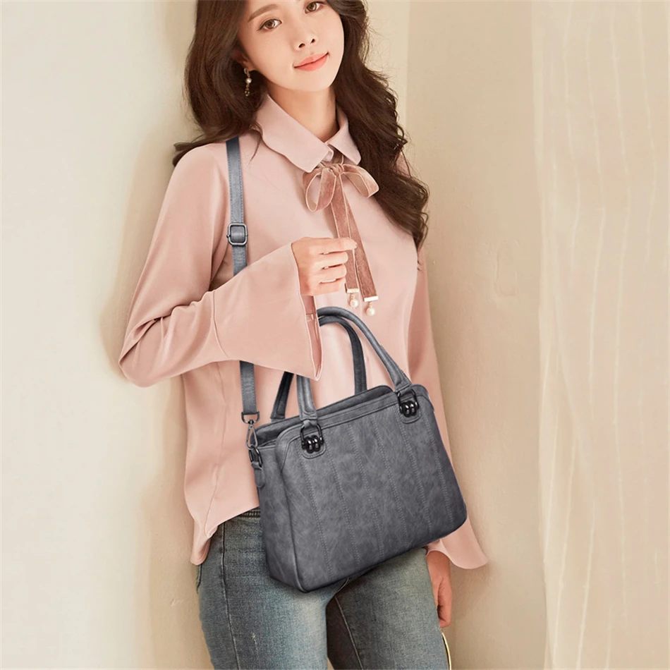 New High Quality Leather Ladies Shoulder Bag Luxury Handbags Women Bags Designer Large Capacity Crossbody Bags For Women