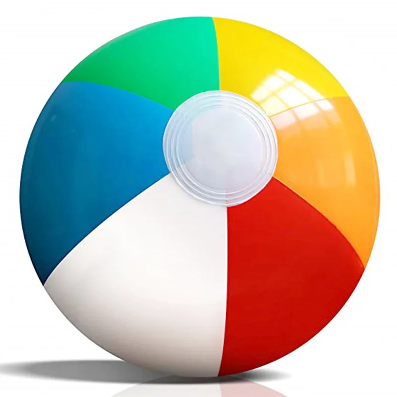 6-Цвет пляжный мяч водный Надувные игрушки надувные ПВХ герметичность газа Цвет водный шар надувная газовая Форсунка