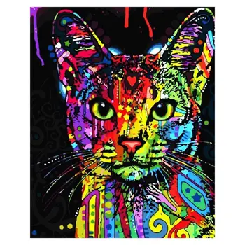 

Cat Diy Paint By Numbers Modern Wall Art Picture For Kids & Adults