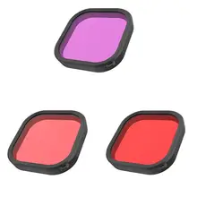

3 Pcs/set Diving Filter Waterproof Portable Camera Accessories for GoPro 9 Polarizer Red/yellow Underwater Housing Dive Filtors
