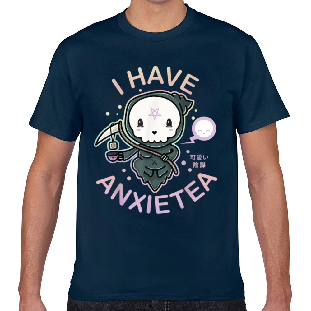 Tops T Shirt Men Pastel Goth I Have Anxiety Kawaii Grim Reaper Tea Kawaii Inscriptions Geek Print Male Tshirt Xxx T Shirts Aliexpress