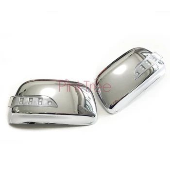 

For Toyota Fortuner SW4 2012 2013 2014 2015 Chrome Door Mirror cover Wit LED lamp Replacement part Car Styling Tuning Accessory