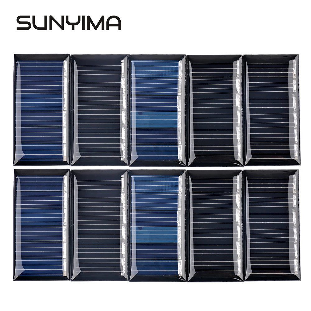 SUNYIMA 10 шт солнечные панели поликристаллические эпоксидные элементы 3В 30мА SunPower