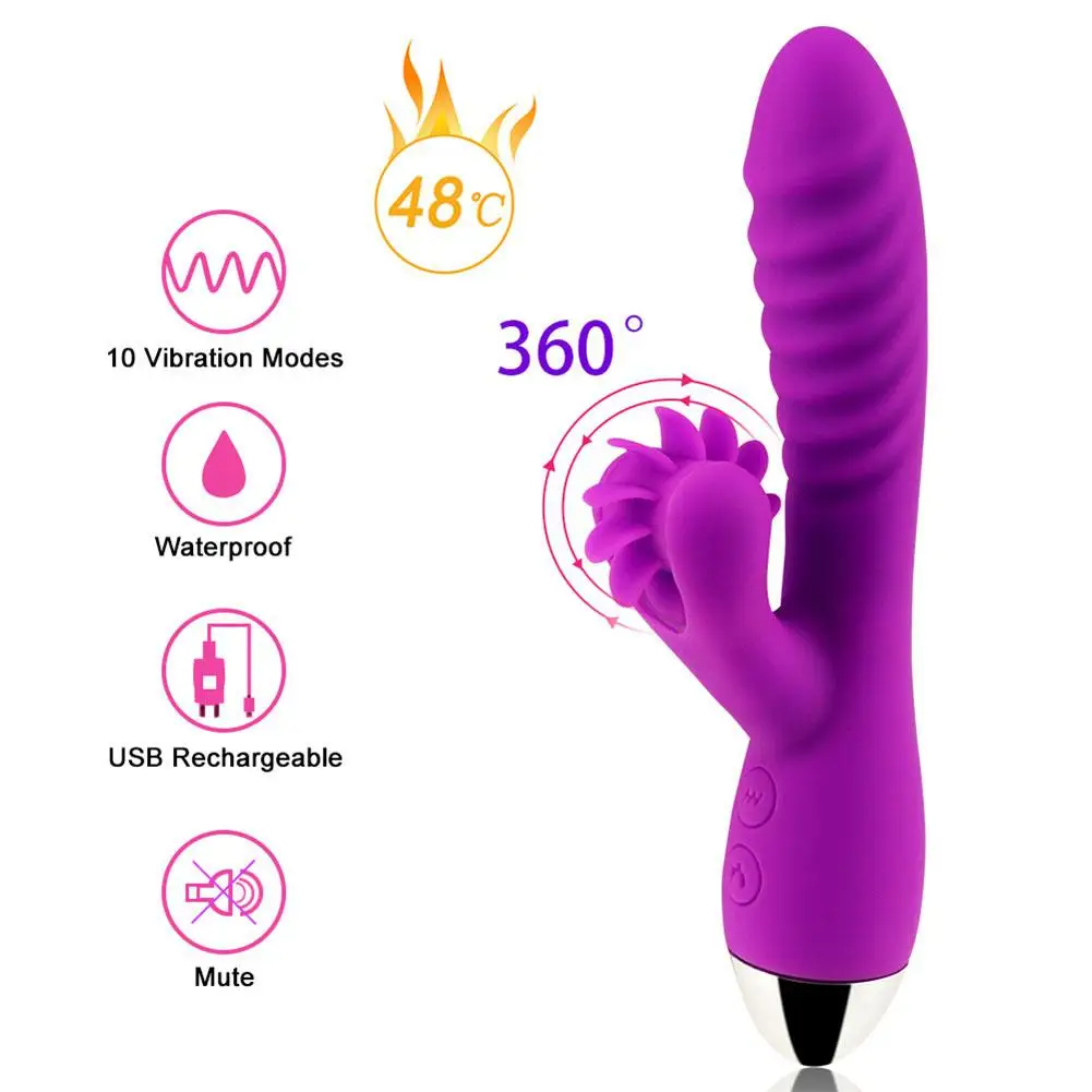 Movconly G Spot Vibrator Clitoris Stimulation Realistic Dildo Vibrator 10 Strong Vibration Rabbit Vibrator Rechargeable Sex Toy